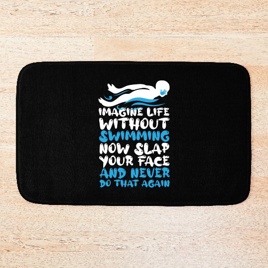 Funny Swimming Swimmer Swim Bath Mats