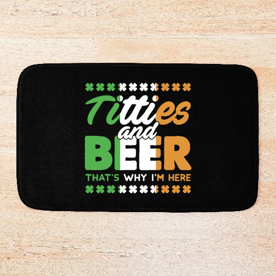 Funny St. Patricks Day Irish Titties And Beer Gift Bath Mats