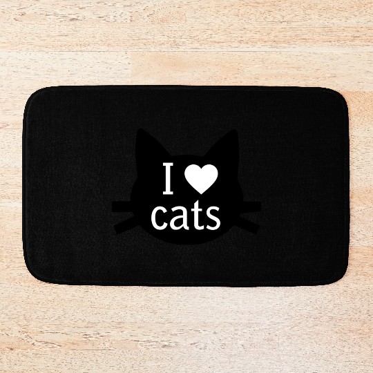 I LOVE CATS Bath Mats
