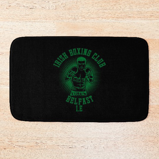 Irish Boxing Club Belfast Boxer Gifts Boxing Lover Bath Mats