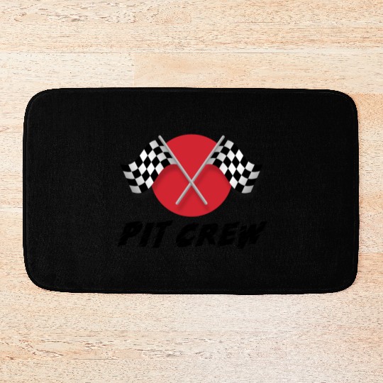 Pit Crew Race Track Racing Car Driver Bath Mats