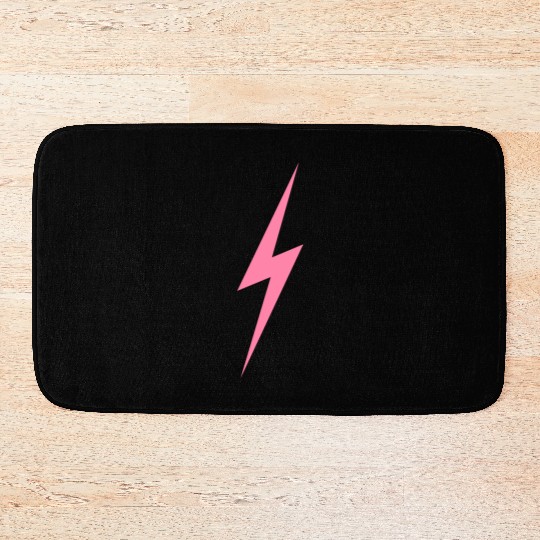Pink Bolt Lightning | Bolt Graphic Bath Mats