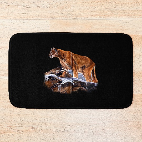 Mountain Lion Cougar Bath Mats