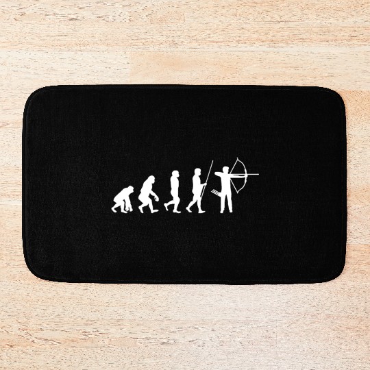 Human Evolution Funny Archery Sayings Bath Mats