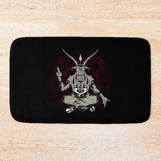 Baphomet Pentagram Nu Goth Occult Witch Satanism Bath Mats
