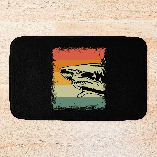 Vintage Shark Gift Idea Bath Mats