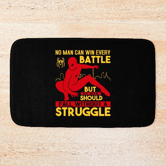 No man can win every battle Bath Mats