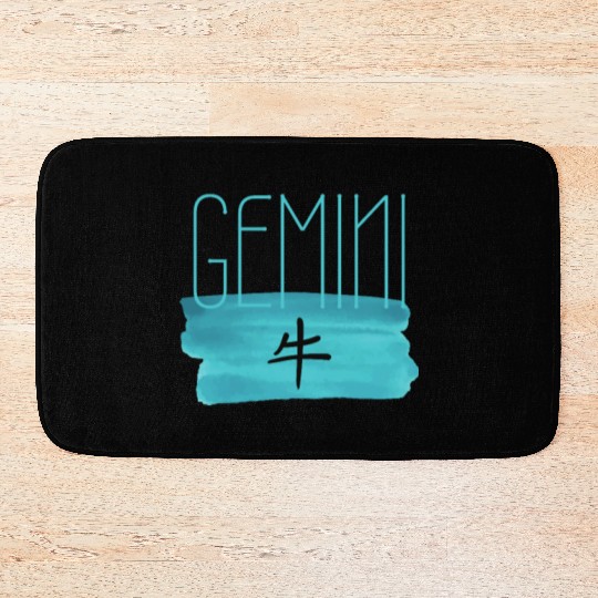 GEMINI OX AESTHETIC ZODIAC Bath Mats