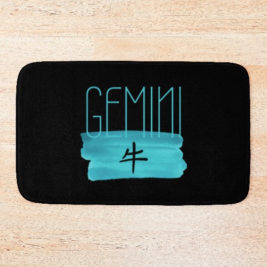 GEMINI OX AESTHETIC ZODIAC Bath Mats