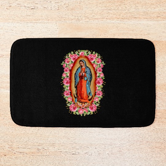 Our Lady Virgen De Guadalupe Virgin Mary Bath Mats