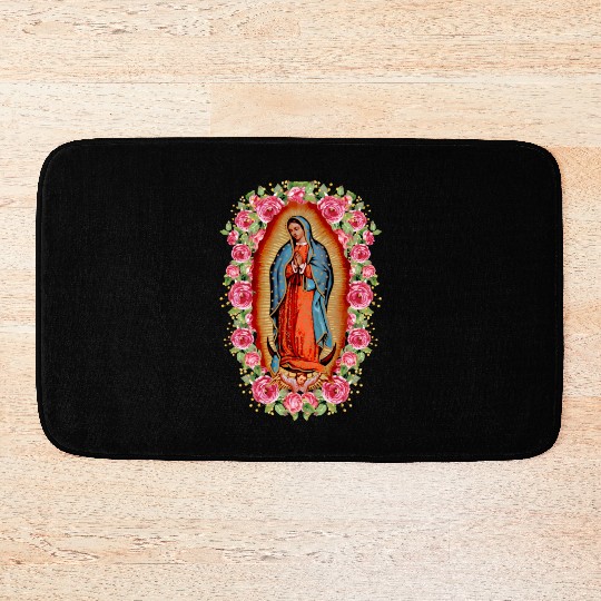 Our Lady Virgen De Guadalupe Virgin Mary Bath Mats