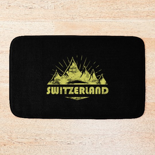 Swiss Mountains And Alps Switzerland Bath Mats