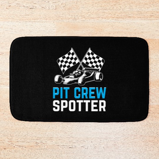 Pit Crew Spotter Race Car Racing Bath Mats