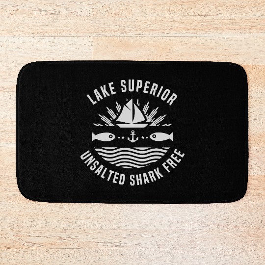 Lake Superior Unsalted Shark Free Great Lakes Fish Bath Mats