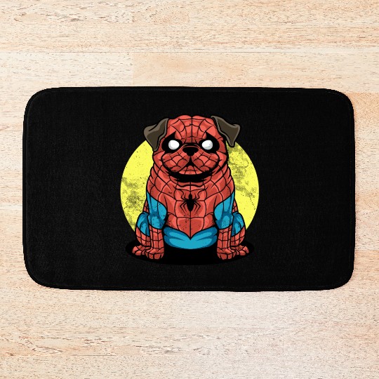 spider pug Bath Mats