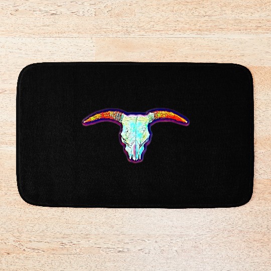 Cow skull Bath Mats