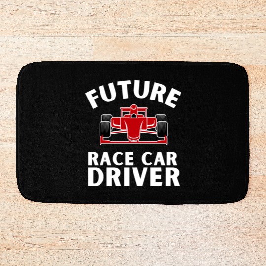 Racing Race Car Driver And Muscle Car Bath Mats