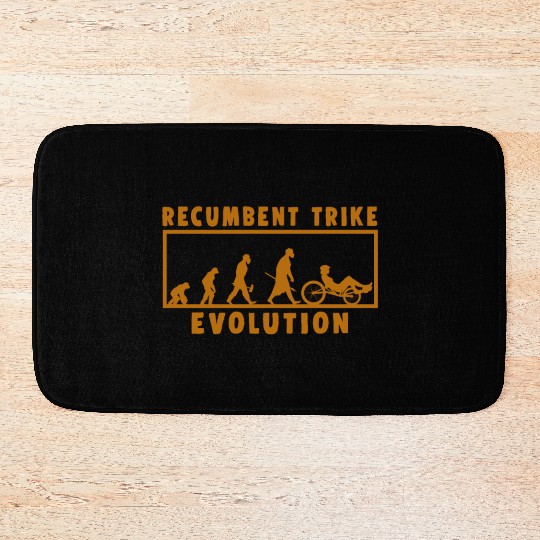 Recumbent Trike Evolution Bike Cycling Biking Gift Bath Mats