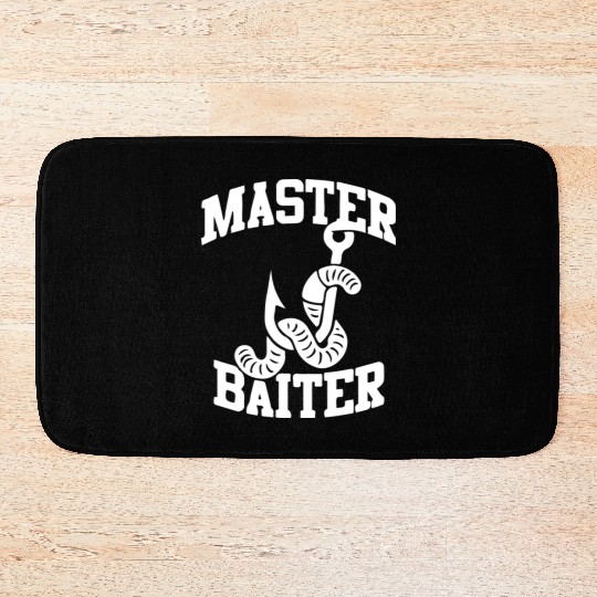 master baiter- fishing gift Bath Mats