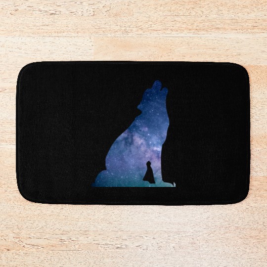Galaxy Wolf Bath Mats