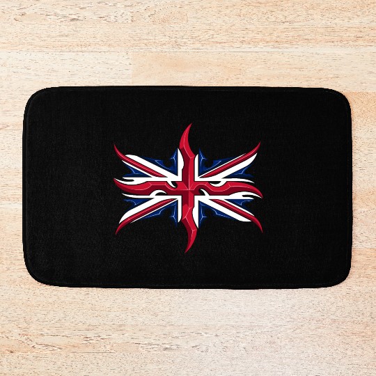 Union Jack British Flag Resistance Style Bath Mats
