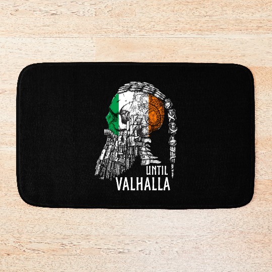 Until Valhalla, Vikings, Viking irish Flag Bath Mats