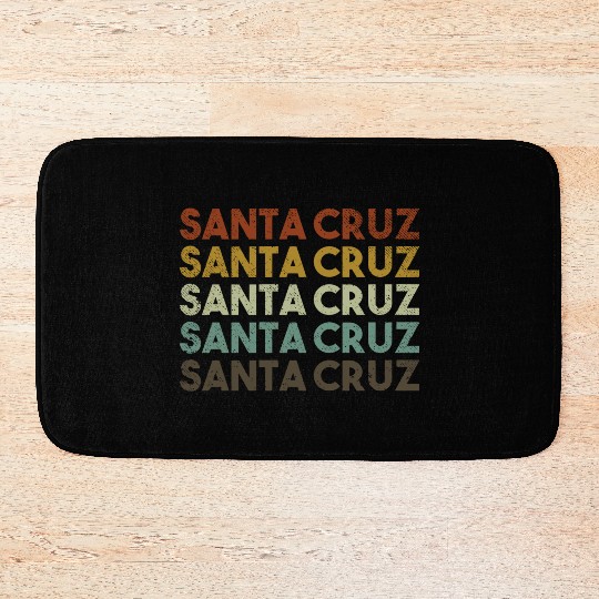 Retro Santa Cruz California Bath Mats