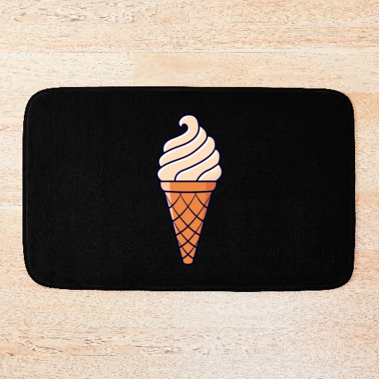 SOFT ICE CREAM ICE CUP WAFFLE ICE CREAM GIFT IDEA Bath Mats