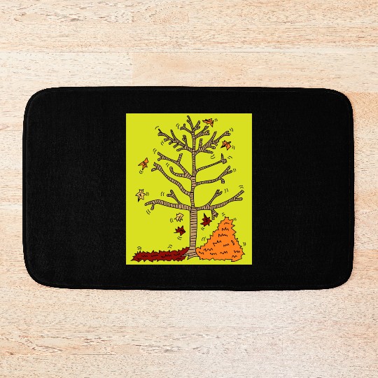 Autumn Colorful Leaves Nature Season Bath Mats