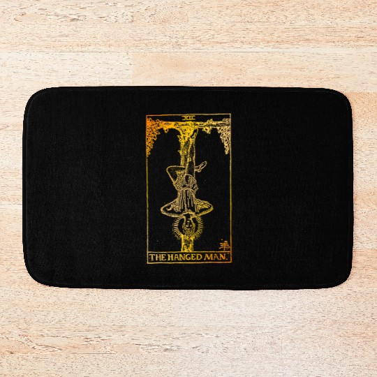 The Hanged Man Vintage Tarot Card Bath Mats