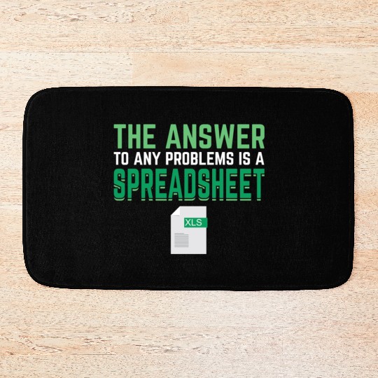 Answer To Any Problems Is A Spreadsheet Excel Bath Mats