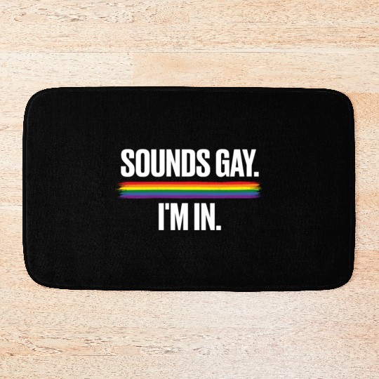 Gay Couple Homosexual LGBTQ Queer Pride Bath Mats