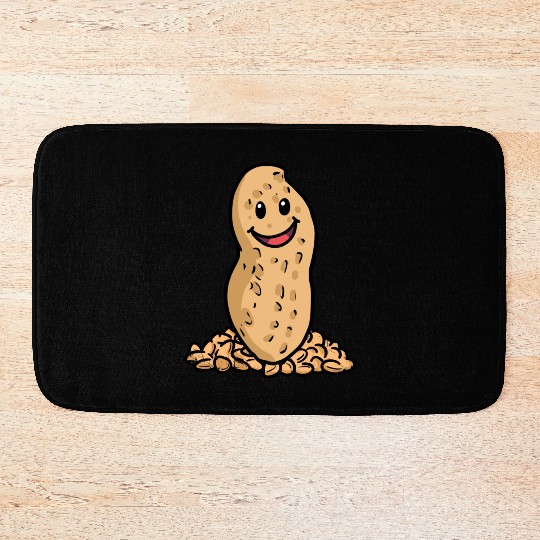 happy Peanuts Nuts Kids Baby Snack Illustration Bath Mats