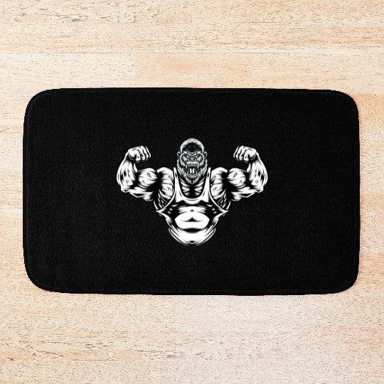 Fitness Gorilla, Gorilla, Beast, Primal, Fitness Bath Mats