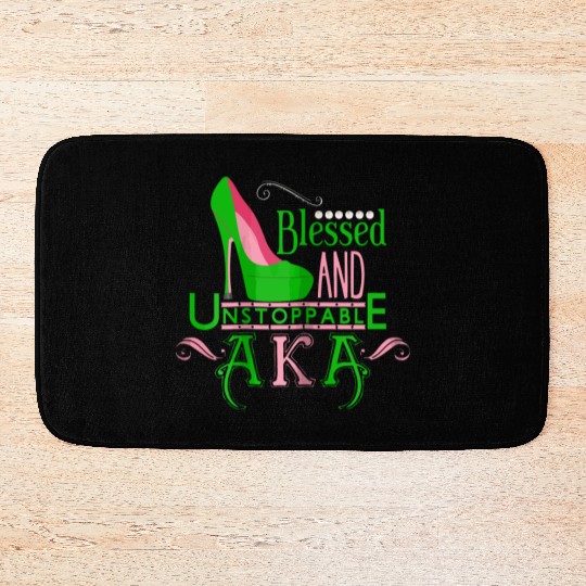 Womens AKA inspired Blessed AKA AKA sorority Alpha Bath Mats