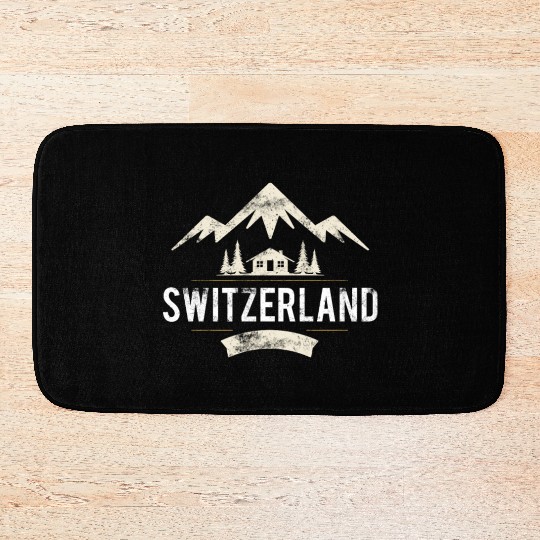Swiss Mountains And Alps Switzerland Bath Mats