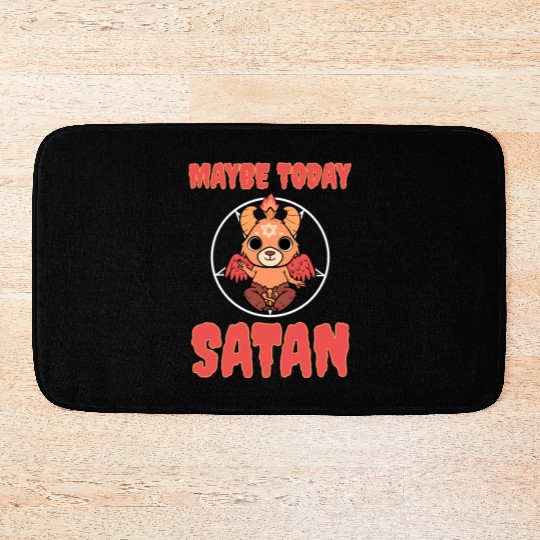 Baphomet Maybe Today Satan Bath Mats