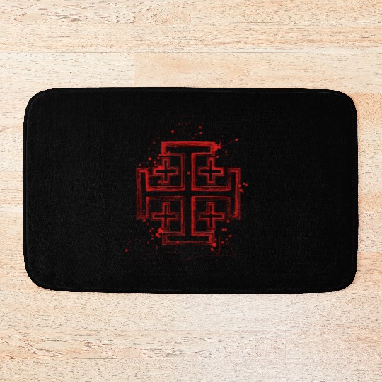 Knights Templar Crusader Cross Bath Mats