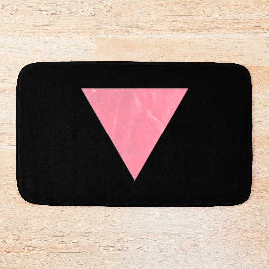 Vintage Gay Pride Pink Triangle Vintage LGBT Bath Mats