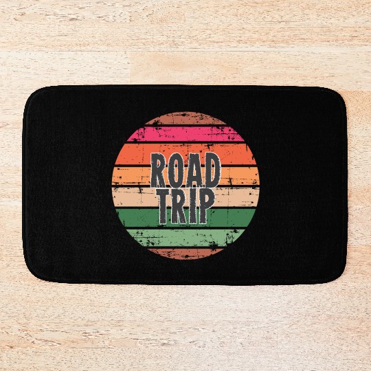 Road Trip orange Bath Mats