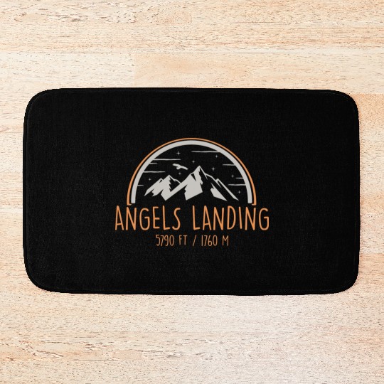 Angels Landing Zion National Park Mountain Hikers Bath Mats