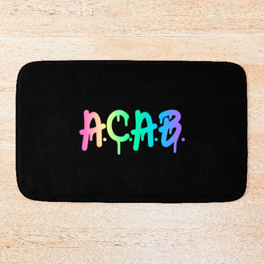 ACAB Rainbow Drip Bath Mats