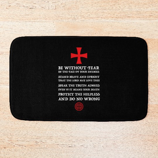 Crusader Knight Knights Templar Code Holy Cross Bath Mats