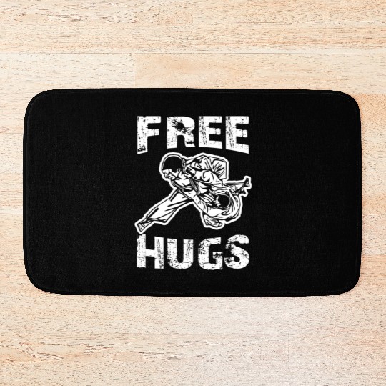 Funny Free Hugs Jiu Jitsu BJJ Choke MMA Gear Bath Mats