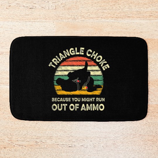 Jiu jitsu retro vintage Triangle choke BJJ MMA Bath Mats