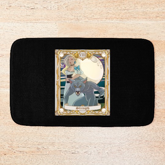 Strength Tarot Card, Major Arcana Anime Vampire Bath Mats