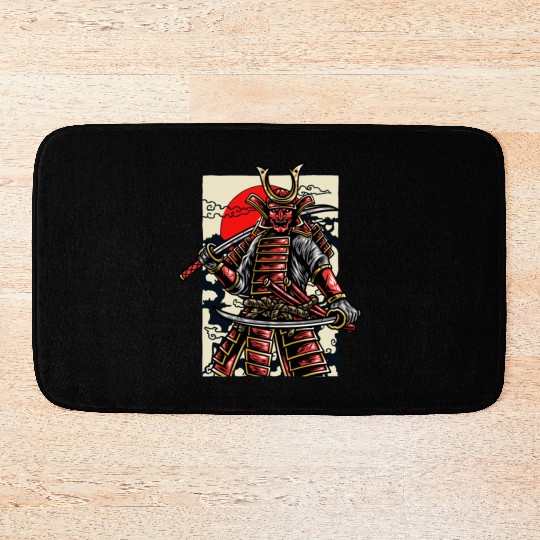 Katana Samurai Ninja Japan Shinobi Warrior Gift Bath Mats