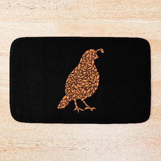 Quail farmer gift ornamental bird Bath Mats