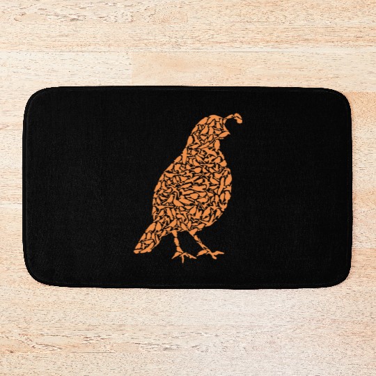 Quail farmer gift ornamental bird Bath Mats