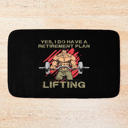 Retirement Plan Lifting Bath Mats Old man Gym